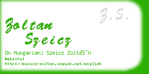 zoltan szeicz business card